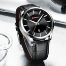 Relógios de Quartzo CURREN, Masculino com Pulseira de Couro.