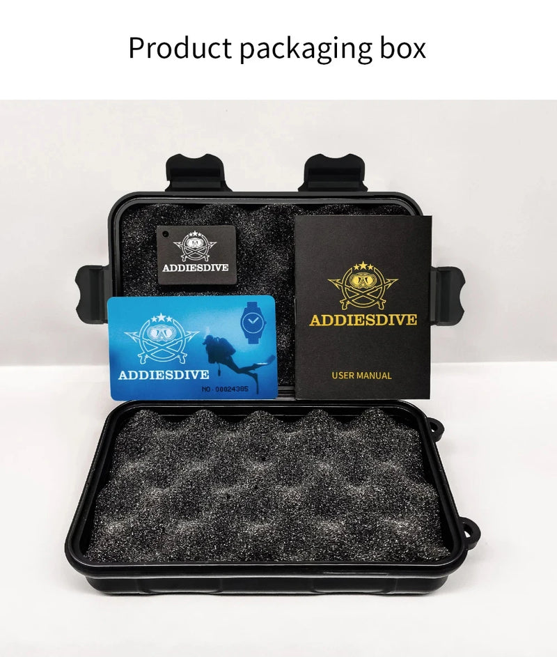 Relógio Masculino ADDIESDIVE 200M – Aço Inoxidável 316L, Movimento Japonês Miyota, Estilo Europeu e Pegada Esportiva