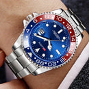 Relógio Masculino ARLANCH Red & Blue Diving 40mm – Aço Inoxidável, Lupa no Calendário, Resistente à Água e Design Clássico com Pegada Esportiva | Aguiar Relógio