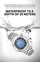 Relógio Militar Masculino PENGAGAR 2025 – Luxo Quadrado em Aço Inoxidável, Ponteiros Luminosos, Data e Dia, Estilo Executivo e Esportivo