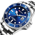 Relógio Masculino ARLANCH Red & Blue Diving 40mm – Aço Inoxidável, Lupa no Calendário, Resistente à Água e Design Clássico com Pegada Esportiva | Aguiar Relógio