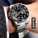 Relógio Masculino ARLANCH Red & Blue Diving 40mm – Aço Inoxidável, Lupa no Calendário, Resistente à Água e Design Clássico com Pegada Esportiva | Aguiar Relógio