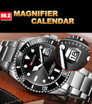 Relógio Masculino ARLANCH Red & Blue Diving 40mm – Aço Inoxidável, Lupa no Calendário, Resistente à Água e Design Clássico com Pegada Esportiva | Aguiar Relógio