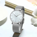 Relógio de Mulher com Movimento Quartzo Japonês – Relógio de Luxo com Cristais, Aço Inoxidável.