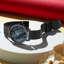 Relógio de Mulher com Movimento Quartzo Japonês – Relógio de Luxo com Cristais, Aço Inoxidável.