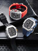 Relógio Masculino TSAR BOMBA – Luxo e Estilo com Design Tonneau, e Pulseira em Aço Inoxidável.